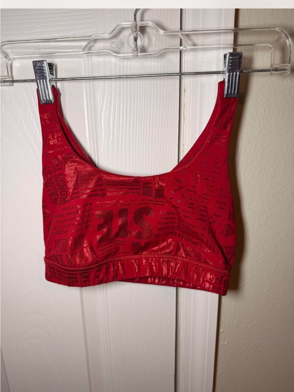 Lululemon- red sports bra size 4